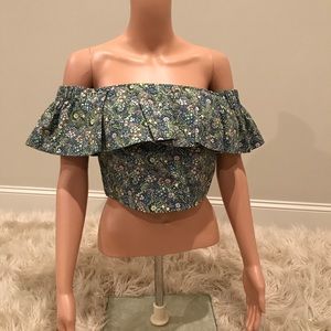 Off The Shoulder Topshop Crop Top